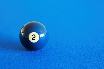 Pool blue ball number two