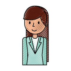 businesswoman avatar character icon vector illustration design