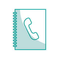 telephonic agend isolated icon vector illustration design
