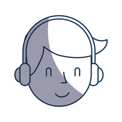 young man with earphone vector illustration design