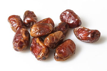 Dried dates - studio shoot on the white