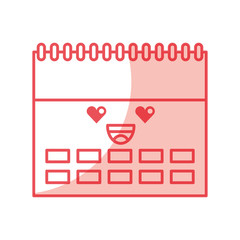 calendar reminder kawaii character vector illustration design
