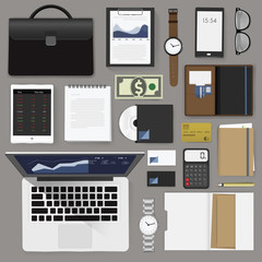 Gadgets of business vector illustration