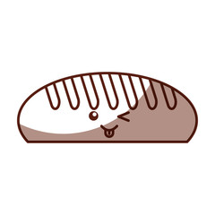 delicious bread kawaii character vector illustration design