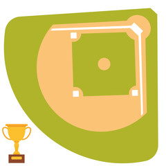 Baseball field cartoon icon batting vector design american game athlete winner sport