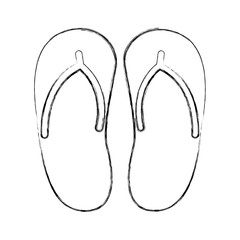 flip flops isolated icon vector illustration design