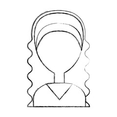 beautiful woman avatar character vector illustration design