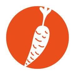 carrot fresh vegetable isolated icon vector illustration design