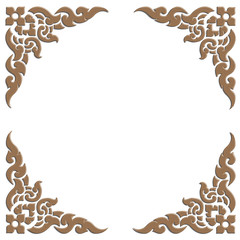 3D carve Thai pattern