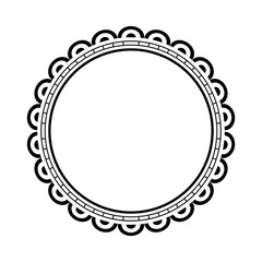 circular lace mandala style vector illustration design