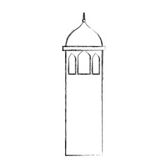 Castle tower isolated icon vector illustration design