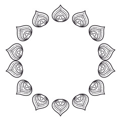circular lace mandala style vector illustration design