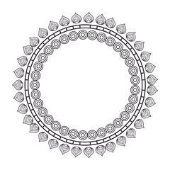 circular lace mandala style vector illustration design