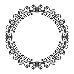 circular lace mandala style vector illustration design