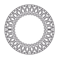 circular lace mandala style vector illustration design