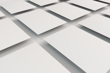 Blank white flyer mockup on white background