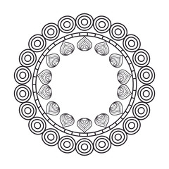 circular lace mandala style vector illustration design