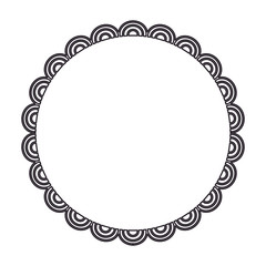circular lace mandala style vector illustration design