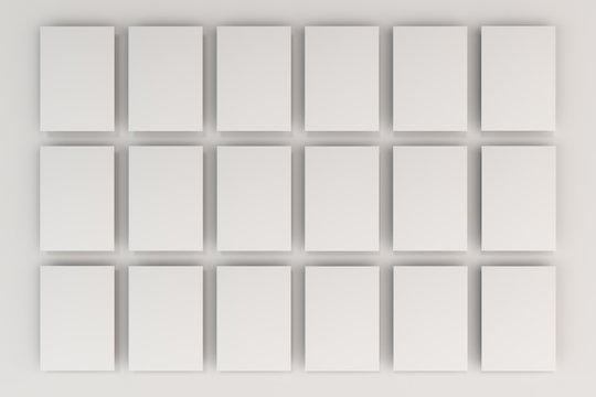 Blank white flyer mockup on white background