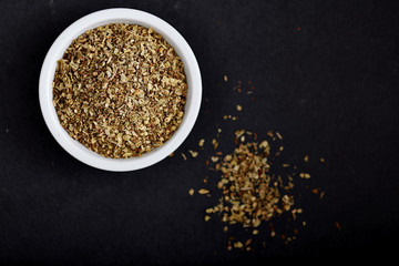 Dried oregano herbs