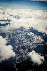 Aerial view of Hong Kong, China