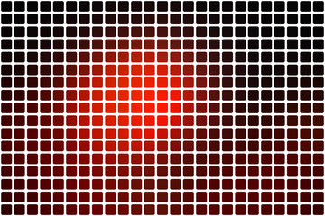 Red brown black abstract rounded mosaic background over white