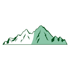 Fototapeta premium mountain peak alpine nature tourism vector illustration
