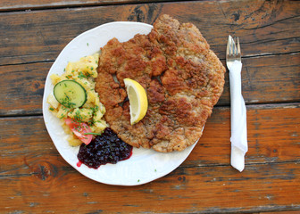 Schnitzel auf dem Teller