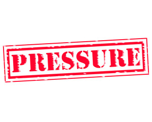 PRESSURE RED Stamp Text on white backgroud