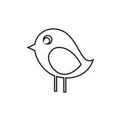 cute bird icon over white background vector illustration