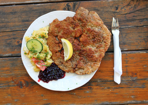 Schnitzel auf dem Teller