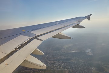 Fototapeta premium Flying on a plane