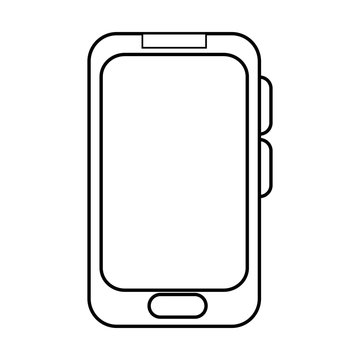 smartphone device icon over white background vector illustration