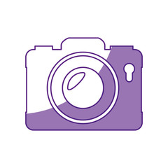 camera icon over white background vector illustration