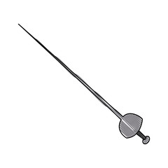 medieval sword weapon of costume halloween icon vector illustration