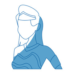 young beautiful woman in barbarian costume halloween vector illustration