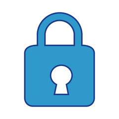 security padlock icon over white background colorful design vector illustration