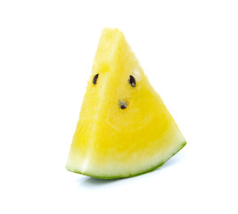 yellow watermelon isolated on white background