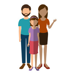 avatar family icon over white background colorful design vector illustration