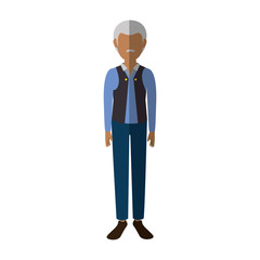 avatar man wearing casual clothes icon over white background colorful design vector illustration