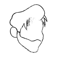 head default man male character image vector illustration