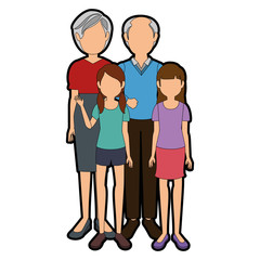 avatar family icon over white background colorful design vector illustration