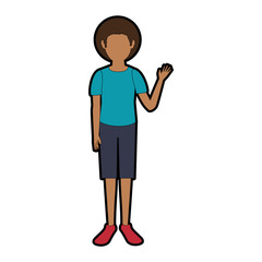 avatar man wearing casual clothes icon over white background colorful deisgn vector illustration