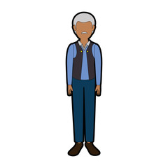 avatar man wearing casual clothes icon over white background colorful deisgn vector illustration
