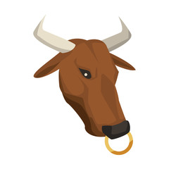 minotaur greek mythological creature horns mystic vector illustration