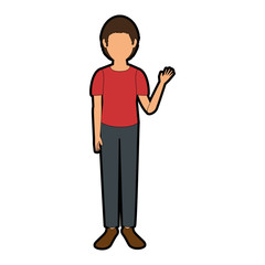 avatar man wearing casual clothes icon over white background colorful deisgn vector illustration