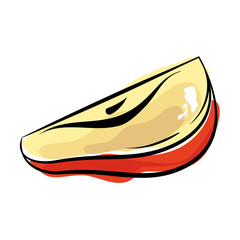 apple fruit icon over white background colorful design vector illustration