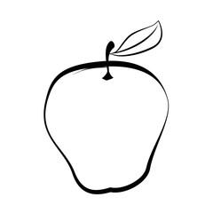 apple fruit icon over white background vector illustration