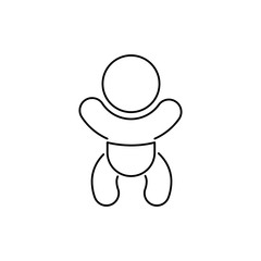 Baby icon simple flat style vector illustration