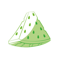 watermelon fruit icon over white background vector illustration